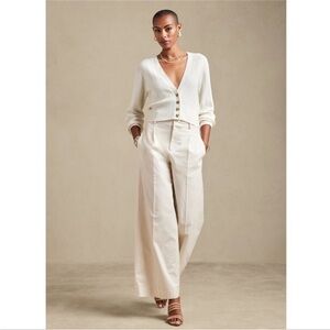 NWT Wide-Leg Chino Pant size 10 BR Factory alabaster